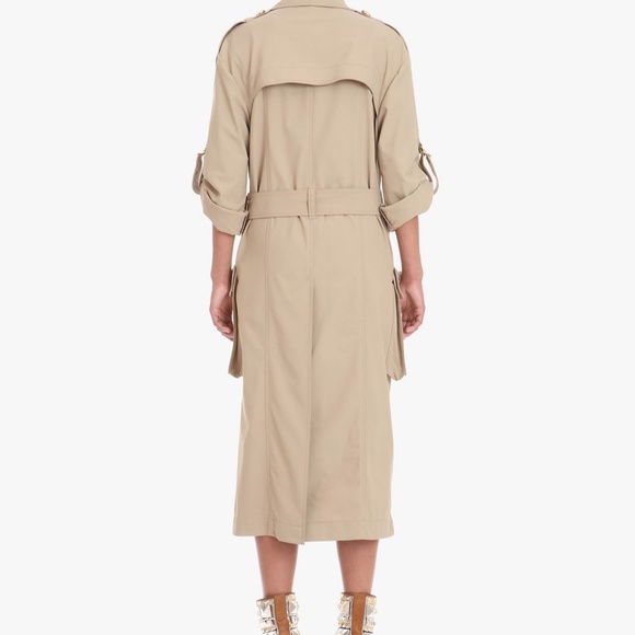Womens Balmain Trench Coat - Picture 3 of 7